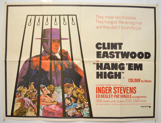 Hang ‘Em High Original Quad Poster - Film Poster - Movie Poster  