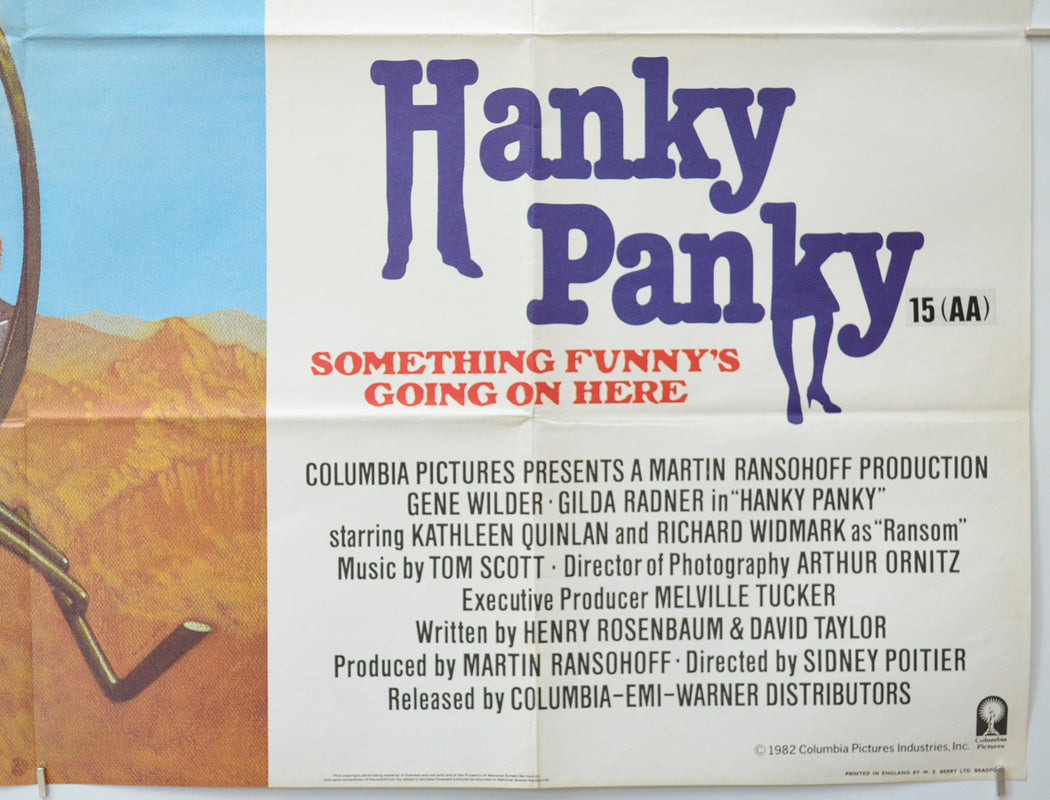 HANKY PANKY (Bottom Right) Cinema Quad Movie Poster 