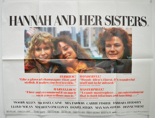 Hannah And Her Sisters  Original British Quad Poster - Film Poster - Movie Poster 