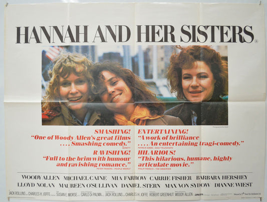 Hannah And Her Sisters Original Quad Poster - Film Poster - Movie Poster