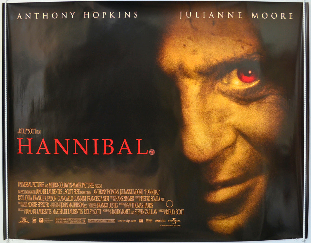 Hannibal  Original British Quad Poster - Film Poster - Movie Poster 