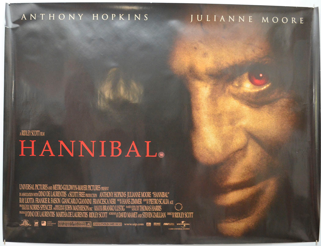 Hannibal Original Quad Poster - Film Poster - Movie Poster