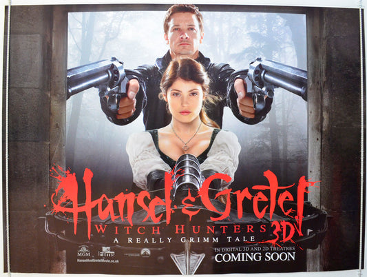 Hansel And Gretel - Witch Hunters  (Teaser / Advance Version)   Original British Quad Poster - Film Poster - Movie Poster 