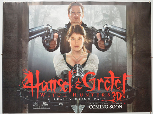 Hansel And Gretel - Witch Hunters (Teaser / Advance Version ) Original Quad Poster - Film Poster - Movie Poster