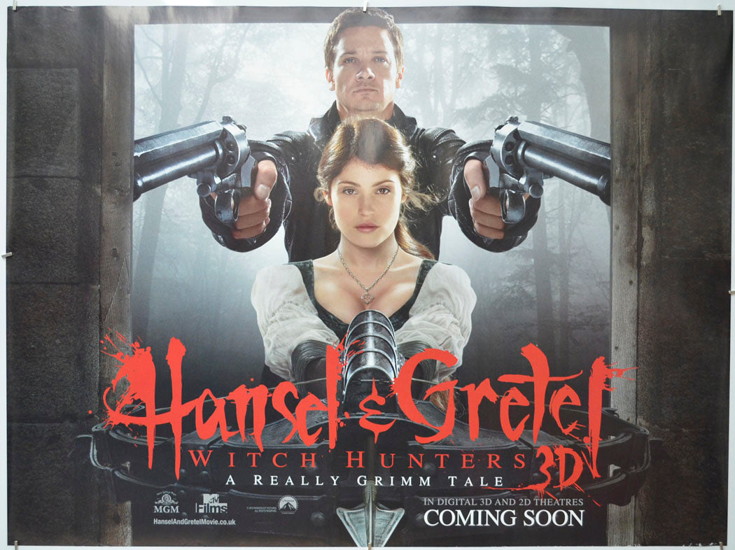 Hansel And Gretel - Witch Hunters (Teaser / Advance Version ) Original Quad Poster - Film Poster - Movie Poster