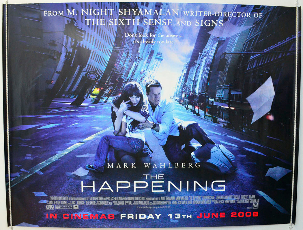 The Happening Original British Quad Poster - Film Poster - Movie Poster 