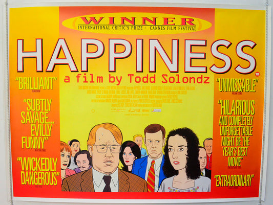 Happiness  (Cannes Film Festival Winner - International Critic's Prize)   Original British Quad Poster - Film Poster - Movie Poster 