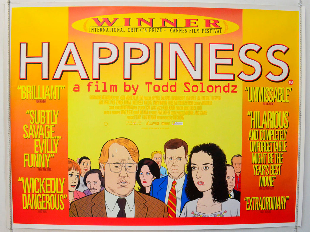 Happiness  (Cannes Film Festival Winner - International Critic's Prize)   Original British Quad Poster - Film Poster - Movie Poster 