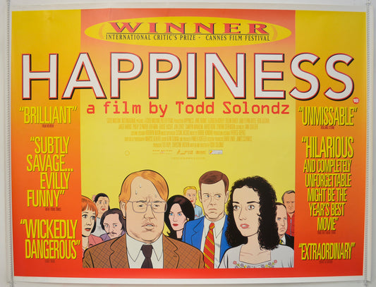 Happiness  (Cannes Film Festival Winner - International Critic's Prize)  Original Quad Poster - Film Poster - Movie Poster 