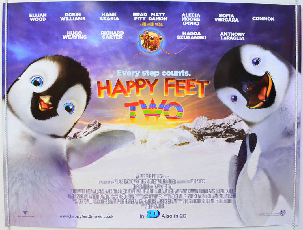 Happy Feet Two Original British Quad Poster - Film Poster - Movie Poster 