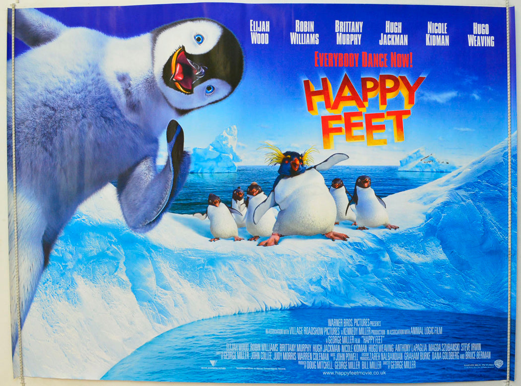 Happy Feet  Original British Quad Poster - Film Poster - Movie Poster