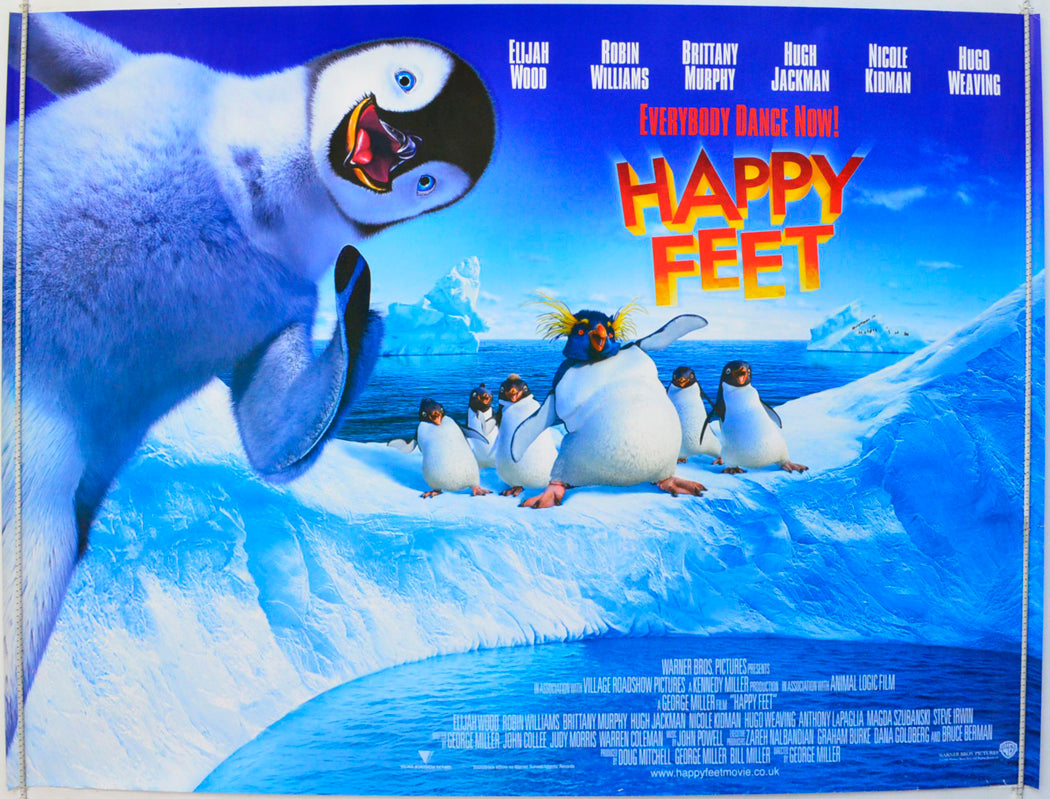 Happy Feet Original British Quad Poster - Film Poster - Movie Poster 