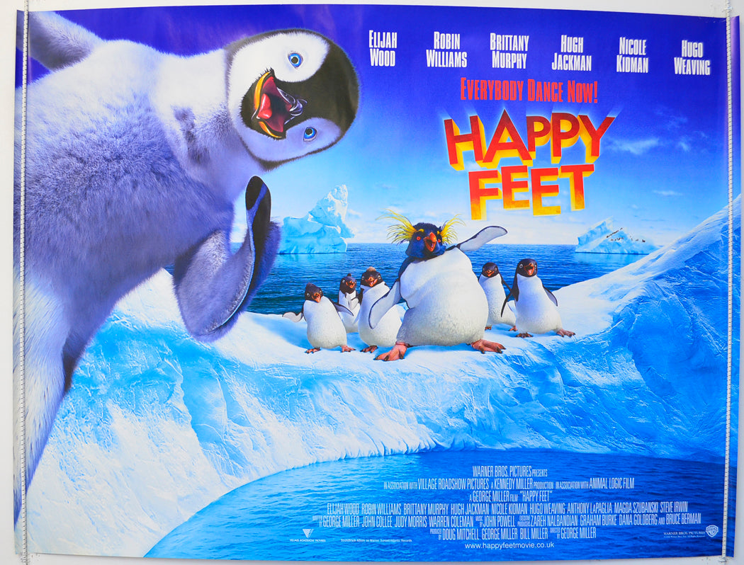 Happy Feet  Original British Quad Poster - Film Poster - Movie Poster 