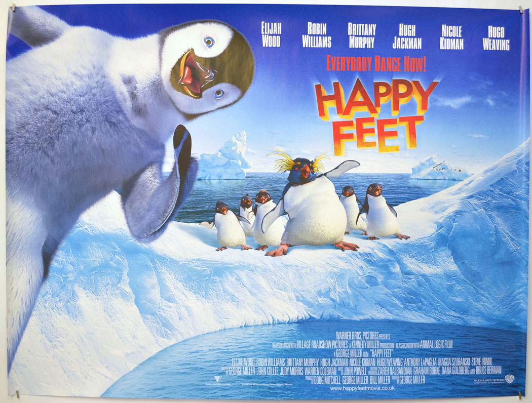 Happy Feet Original Quad Poster - Film Poster - Movie Poster