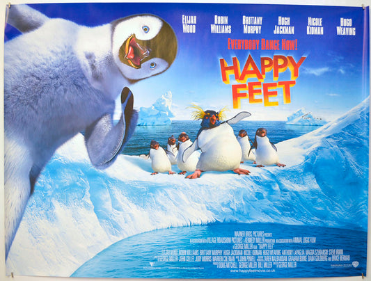 Happy Feet Original Quad Poster - Film Poster - Movie Poster