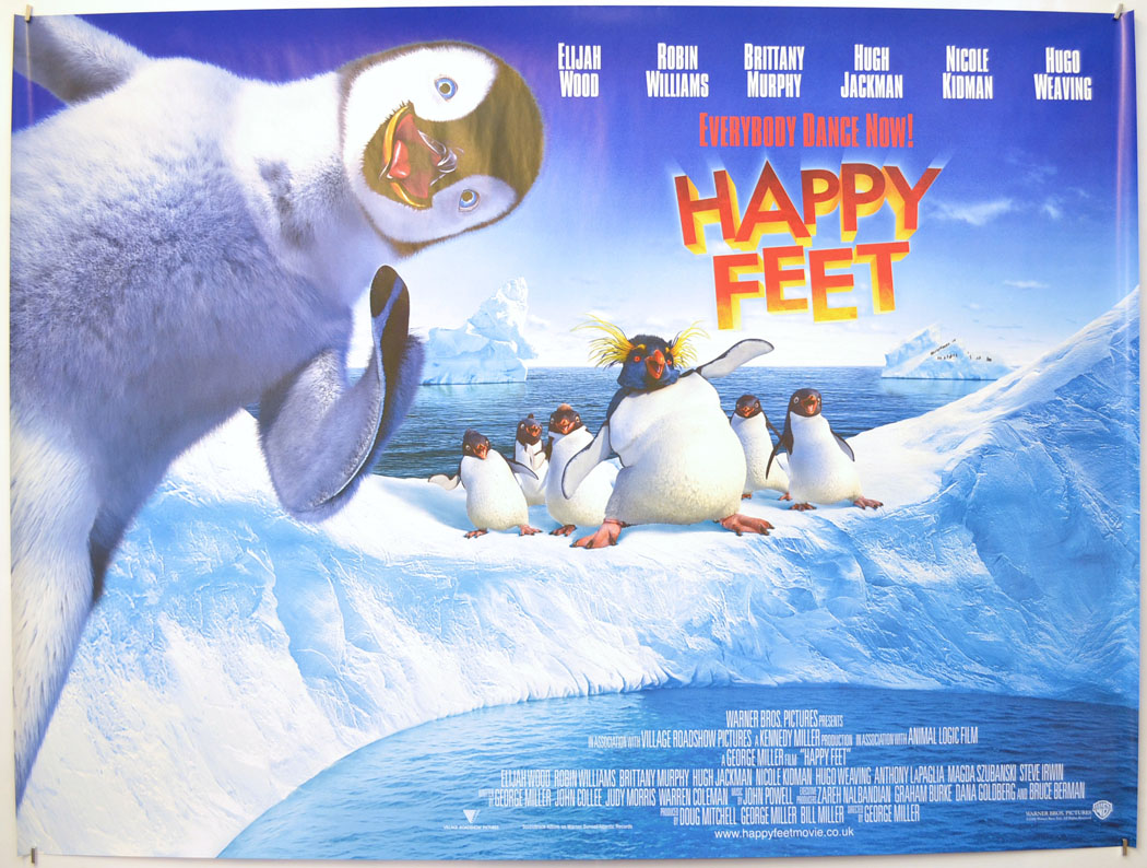 Happy Feet Original Quad Poster - Film Poster - Movie Poster