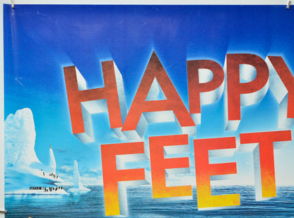 Happy Feet (Top Left) Cinema Quad Movie Poster 