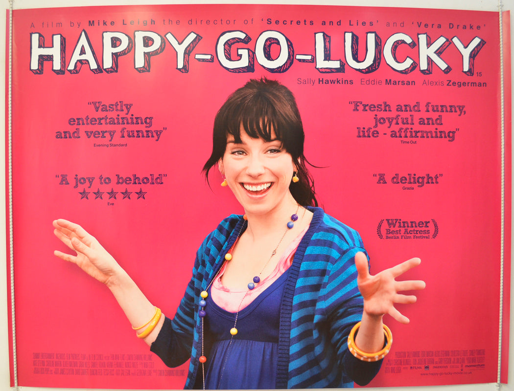 Happy-Go-lucky   Original Quad Poster - Film Poster - Movie Poster 