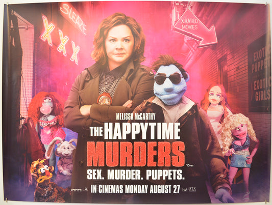 The Happytime Murders Original Quad Poster - Film Poster - Movie Poster