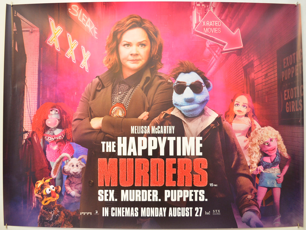 The Happytime Murders Original Quad Poster - Film Poster - Movie Poster