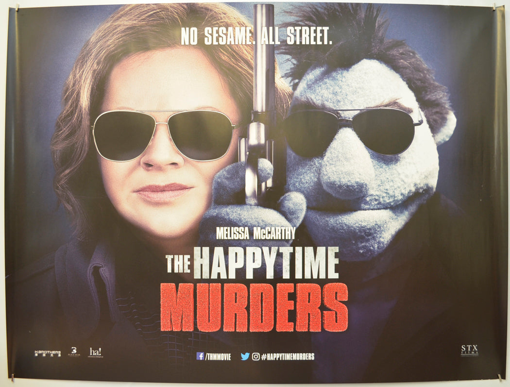 The Happytime Murders (Teaser / Advance Version)  Original Quad Poster - Film Poster - Movie Poster