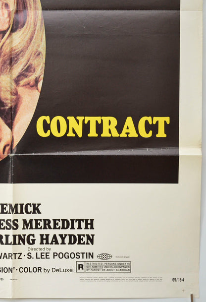 HARD CONTRACT (Bottom Right) Cinema One Sheet Movie Poster 