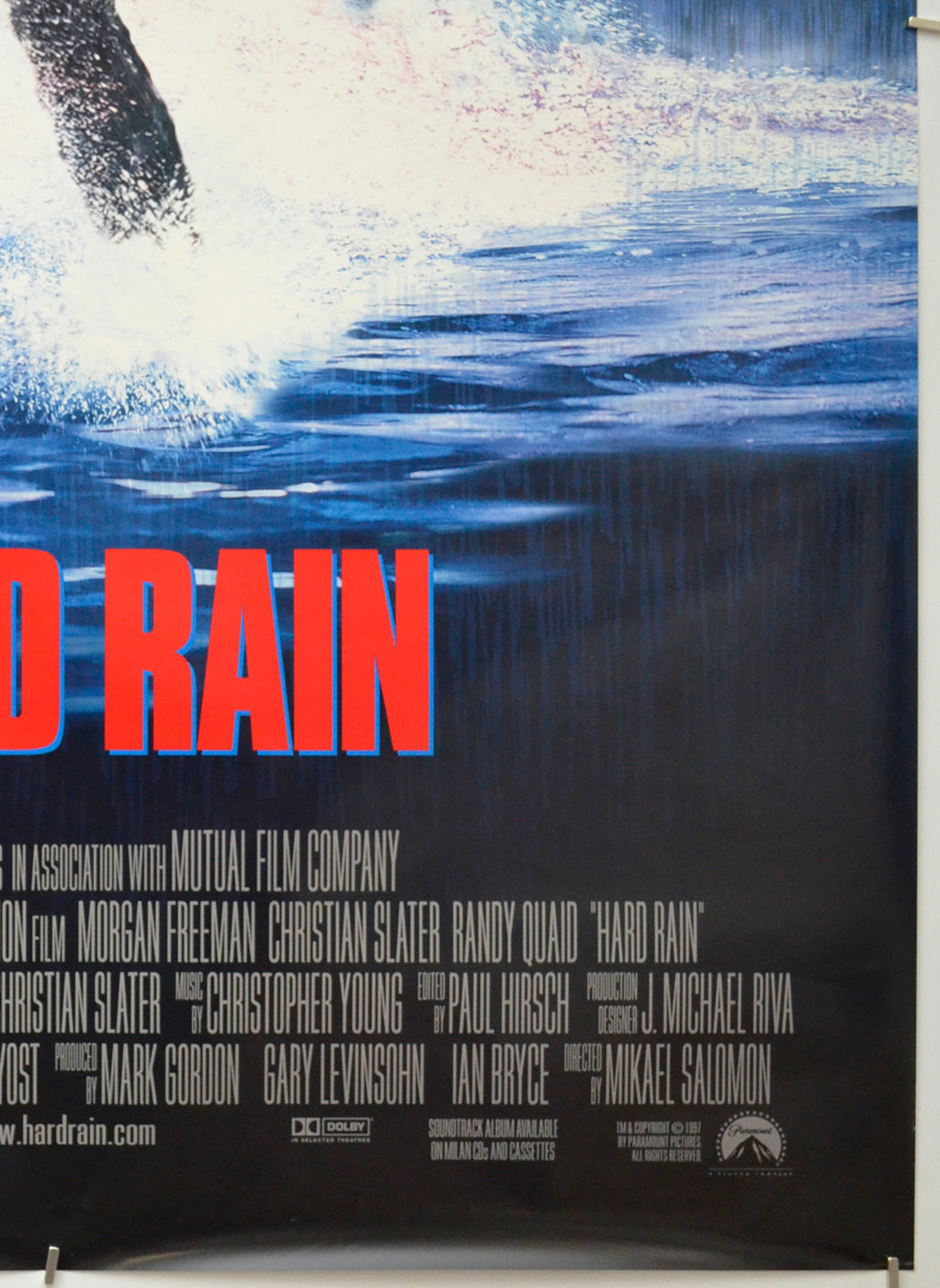 HARD RAIN (Bottom Right) Cinema One Sheet Movie Poster 