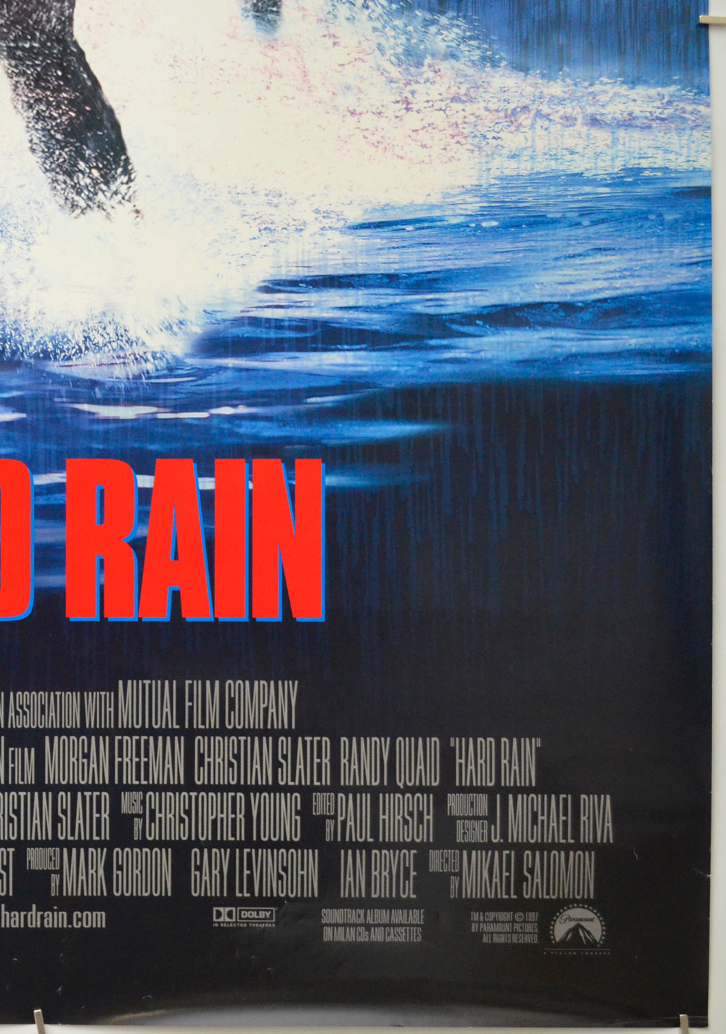 HARD RAIN (Bottom Right) Cinema One Sheet Movie Poster 