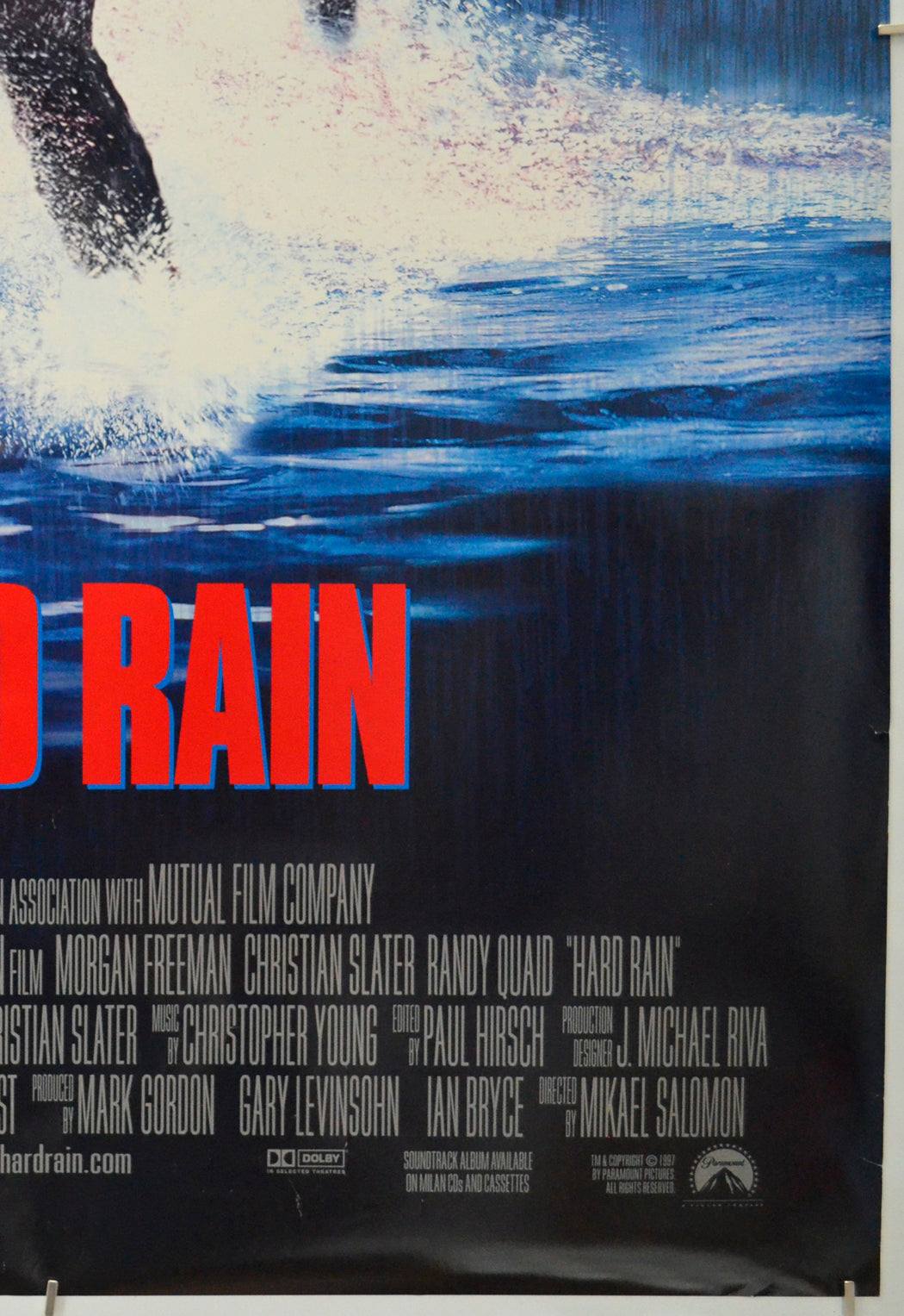 HARD RAIN (Bottom Right) Cinema One Sheet Movie Poster 