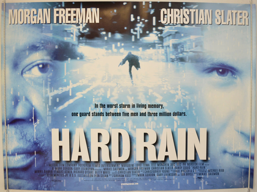 Hard Rain  Original Quad Poster - Film Poster - Movie Poster 