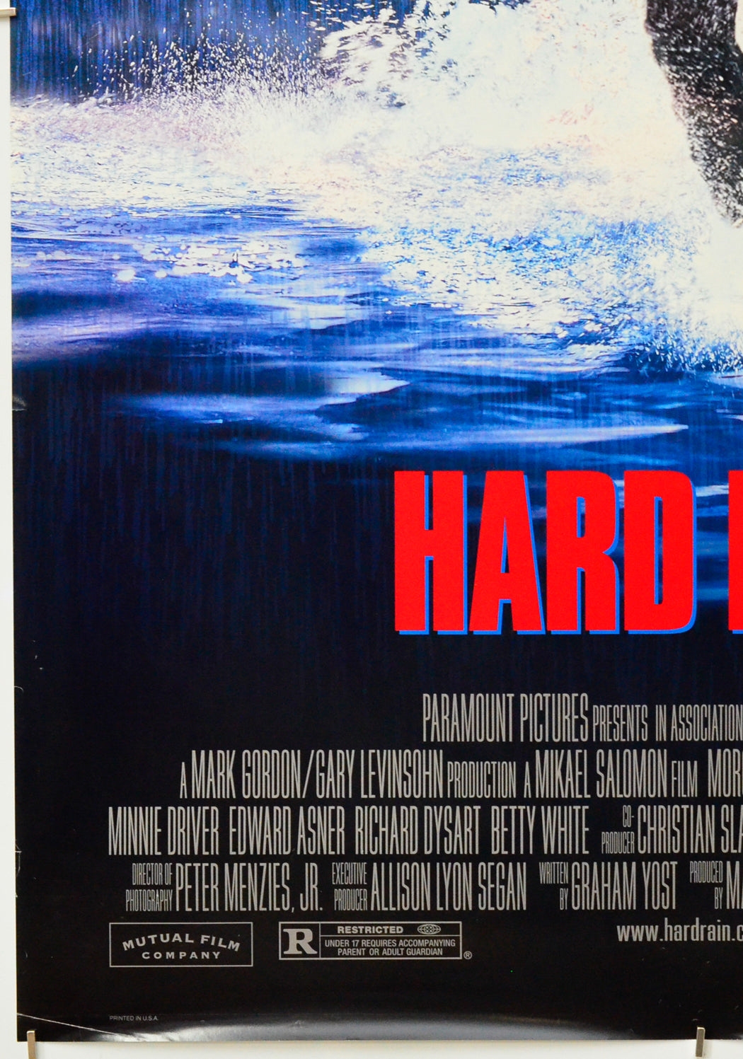 Hard Rain (Bottom Left) Cinema One Sheet Movie Poster 