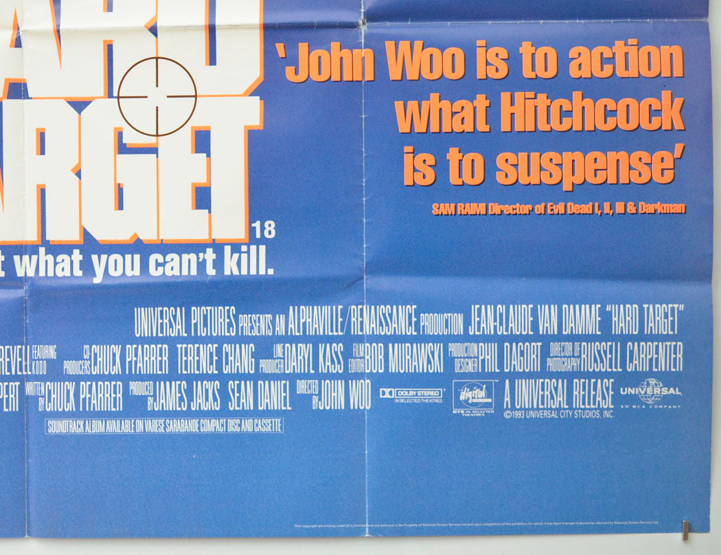 HARD TARGET (Bottom Right) Cinema Quad Movie Poster 