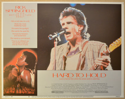 HARD TO HOLD (Card 4) Cinema Lobby Card Set 