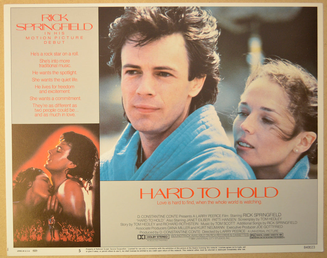 HARD TO HOLD (Card 5) Cinema Lobby Card Set 