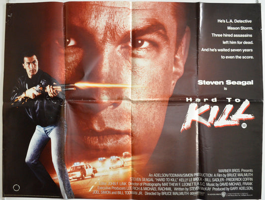 Hard To Kill  Original British Quad Poster - Film Poster - Movie Poster 