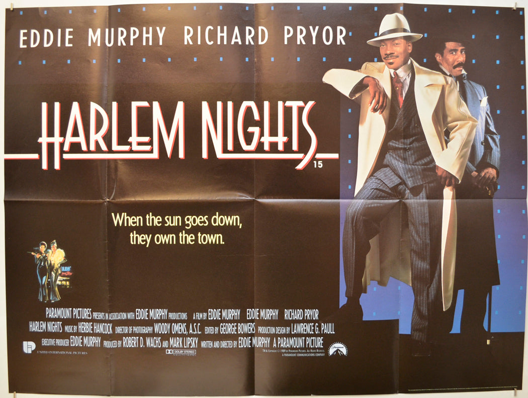 Harlem Nights Original Quad Poster - Film Poster - Movie Poster