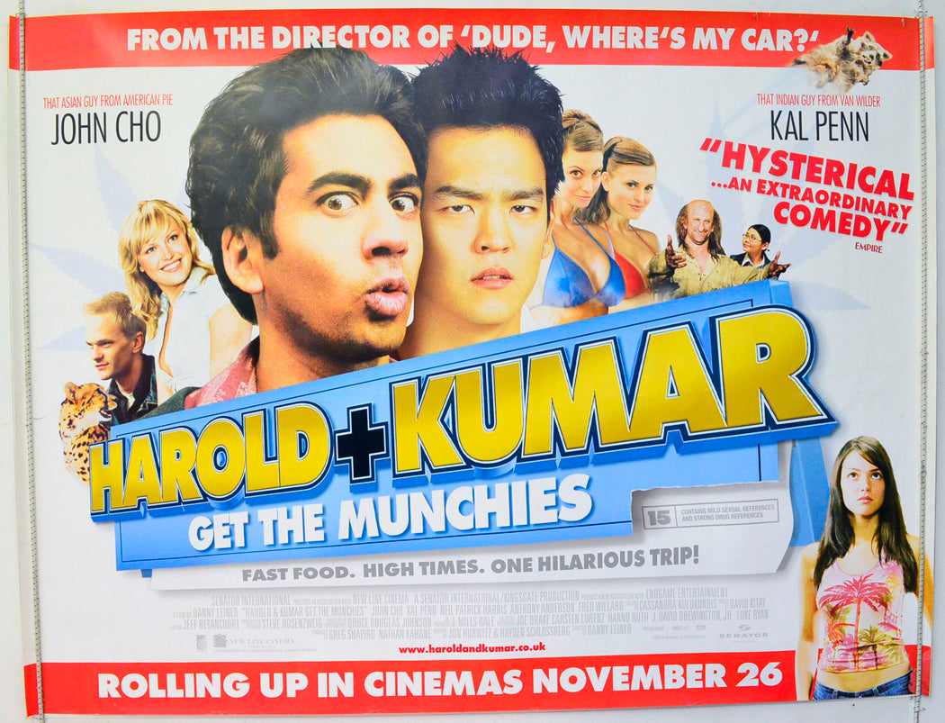 Harlod And Kumar Get The Munchies Original British Quad Poster - Film Poster - Movie Poster 