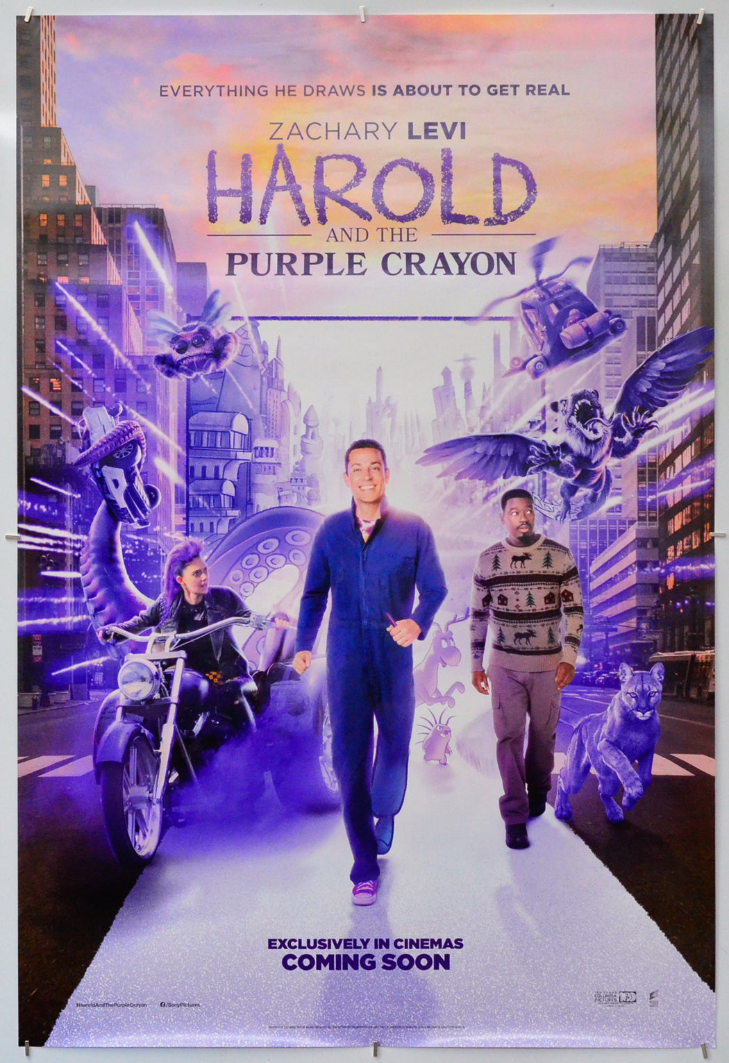 Harold and the Purple Crayon - Original One Sheet Poster - Film Poster - Movie Poster 