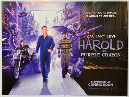 Harold and the Purple Crayon - Original Quad Poster - Film Poster - Movie Poster