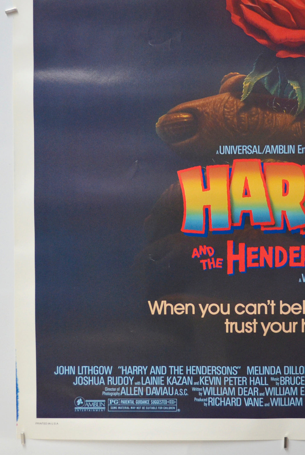 HARRY AND THE HENDERSONS (Bottom Left) Cinema One Sheet Movie Poster 