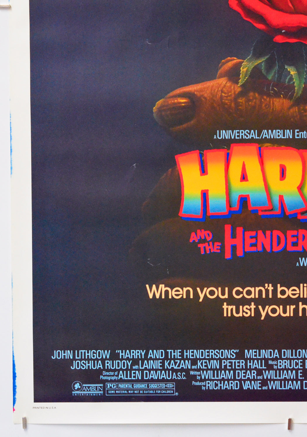 Harry And The Hendersons (Bottom Left) Cinema One Sheet Movie Poster 