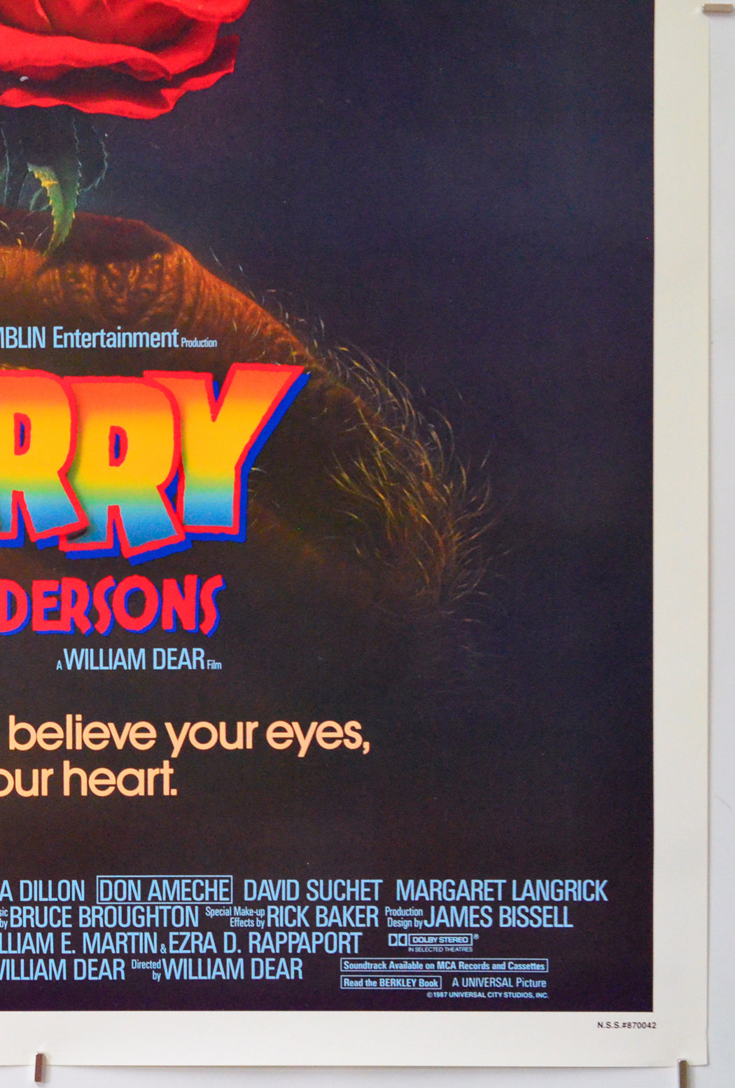 Harry And The Hendersons (Bottom Right) Cinema One Sheet Movie Poster 