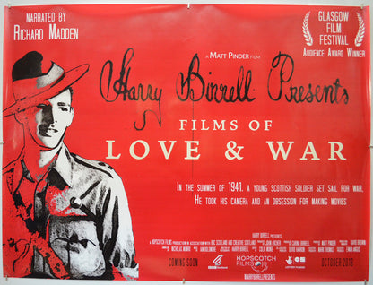 Harry Birrell Presents Films Of Love And War - Original Quad Poster - Film Poster - Movie Poster