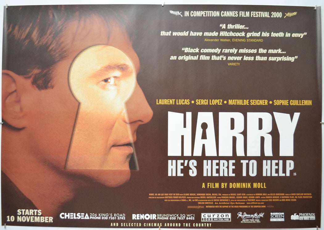 Harry He’s Here To Help (a.k.a. Italiensk For Begyndere)  Original Quad Poster - Film Poster - Movie Poster