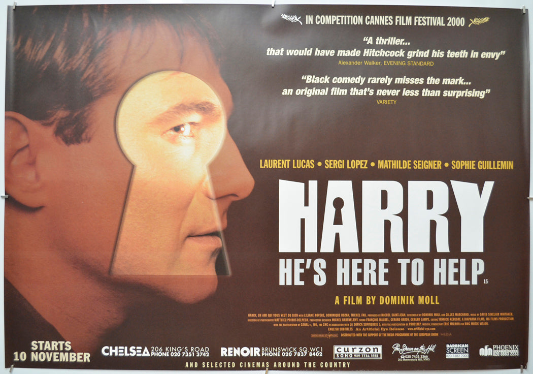 Harry He’s Here To Help (a.k.a. Italiensk For Begyndere)  Original Quad Poster - Film Poster - Movie Poster