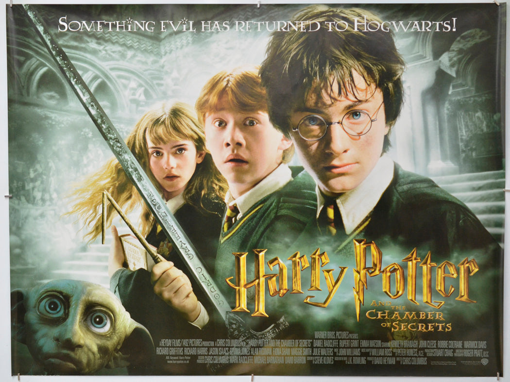 Harry Potter And The Chamber Of Secrets - Original Quad Poster - Film Poster - Movie Poster