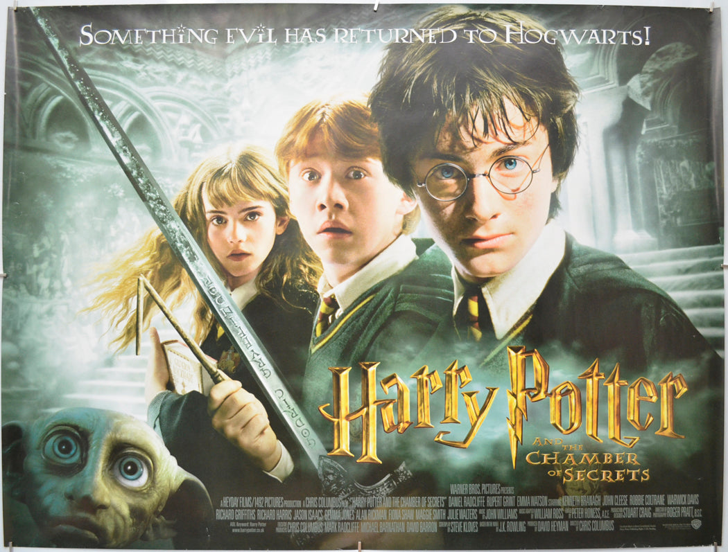 Harry Potter And The Chamber Of Secrets - Original Quad Poster - Film Poster - Movie Poster