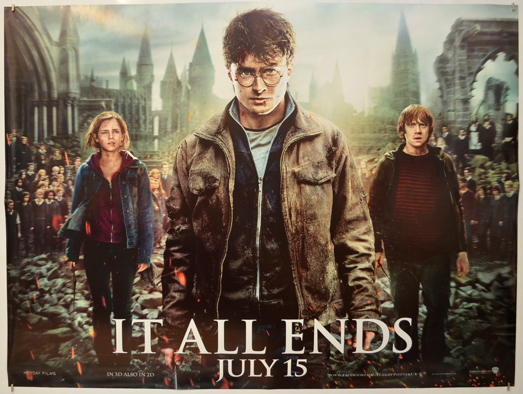 Harry Potter And The Deathly Hallows - Part 2  (Students - Teaser / Advance Version)   Original Quad Poster - Film Poster - Movie Poster