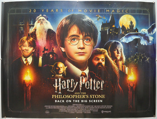 Harry Potter And The Philosopher’s Stone (20th Anniversary release Poster) Original Quad Poster - Film Poster - Movie Poster