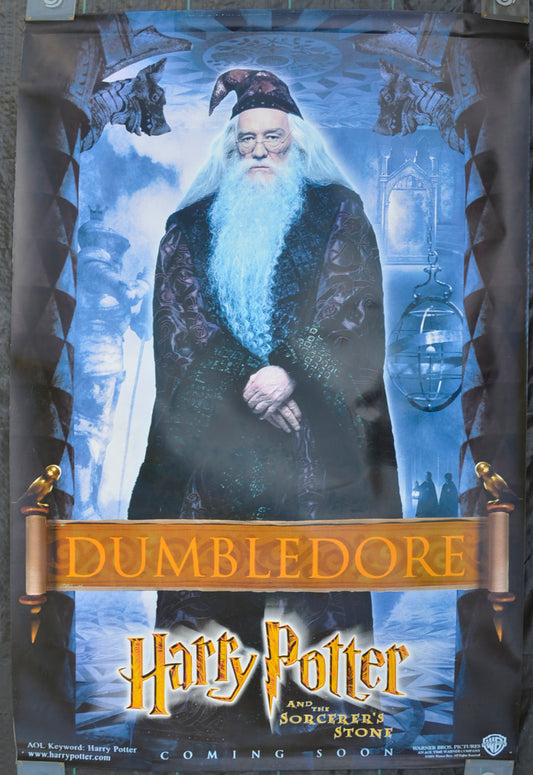 Harry Potter And The Philosopher’s Stone (USA title Harry Potter and The Sorcerer’s Stone) (Dumbledore Version) Original Cinema Banner - Film Banner - Movie Banner - Vinyl Banner 